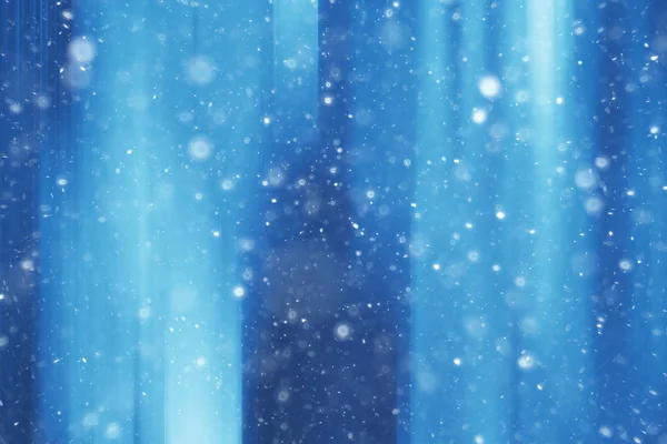 雪の青い線の背景 抽象背景ブルー クリスマス雪背景をぼかし 雪の結晶 — ストック写真
