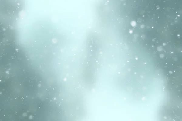 Sumea Lumi Talvi Abstrakti Tausta Lumihiutaleet Abstrakti Hämärtynyt Hehkuva Lehtiä — kuvapankkivalokuva