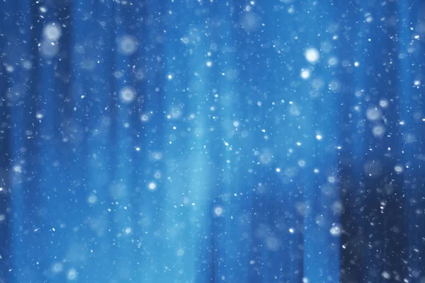 Modré Čáry Sníh Pozadí Abstraktní Pozadí Vánoční Modré Vločky Rozmazané — Stock fotografie