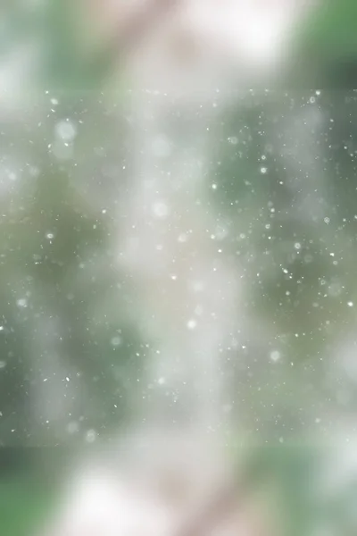 Blurred Snow Winter Abstract Background Snowflakes Abstract Blurred Glowing Leaf — Stock Photo, Image