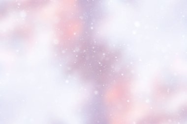 bulanık kar / soyut kış arka plan, arka bulanık parlayan yaprak plan üzerinde kar taneleri