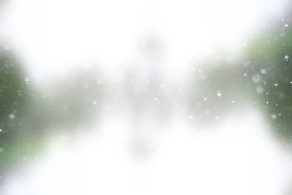 Blurred Snow Winter Abstract Background Snowflakes Abstract Blurred Glowing Leaf — Stock Photo, Image