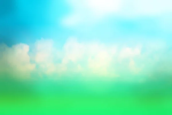 Grass Sky Clouds Blurred Background Beautiful Design Spring Background — Stock Photo, Image