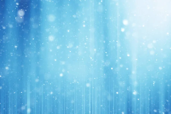 蓝色雪线背景或抽象背景圣诞节蓝色雪花模糊的背景 — 图库照片
