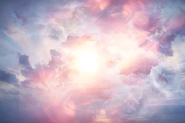 Soyut pembe renkli arka plan/bulanık çok renkli bulutlar, bahar arka plan