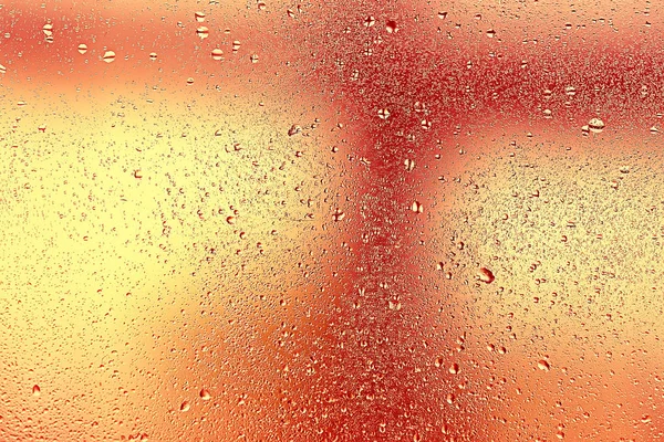 Gotas Vidro Matizado Amarelo Textura Fundo Abstrata — Fotografia de Stock
