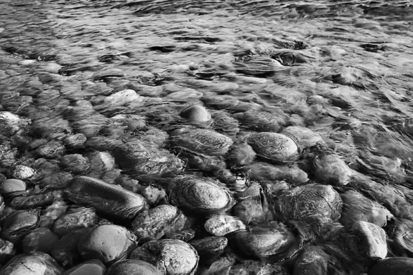 Farbige Steine Rund Das Meer Textur Nasse Runde Steine Nasse — Stockfoto