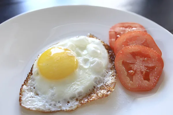 Πρωινό Τηγανητά Αυγά Παραδοσιακό Πρωινό Αυγού — Φωτογραφία Αρχείου