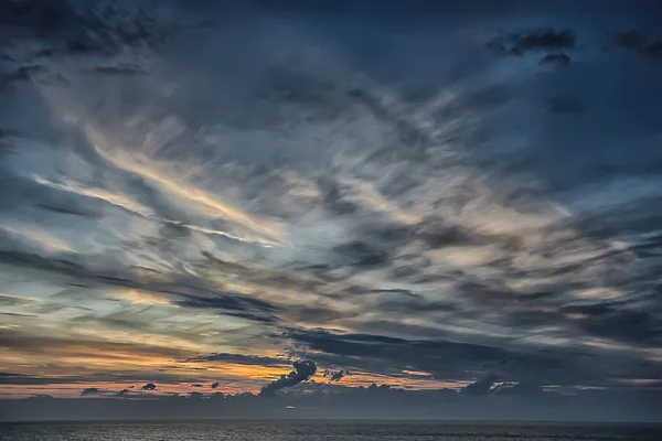 Sky Water Texture Background Horizon Sky Clouds Lake — Stock Photo, Image