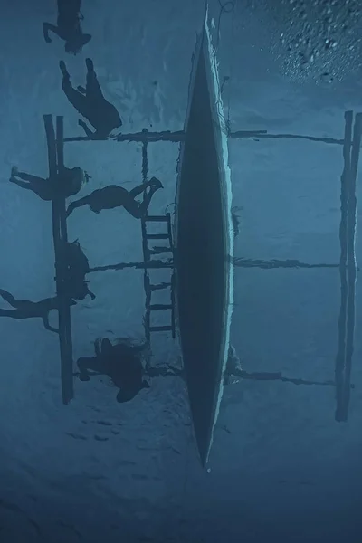 Snorkelen Walvishaai Filipijnen Duiken Met Haaien Onderwater Scene — Stockfoto