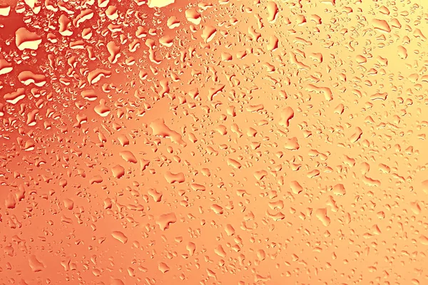 Yellow Tinted Glass Drops Abstract Background Texture — Stock Photo, Image