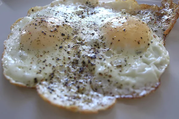 Frukost Stekt Ägg Traditionell Ägg Frukost — Stockfoto