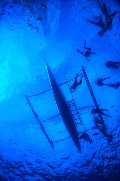 Водой Океан Ландшафт Подводного Мира Сцена Голубой Идиллии Природы — стоковое фото