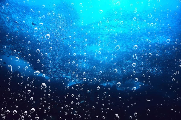 Háttér Víz Alatti Légbuborékok Zátony Absztrakt Tengeri Háttér Búvárkodás Természet — Stock Fotó