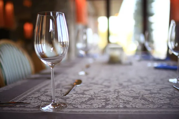 Weinrestaurant Mit Romantik Schönes Konzept Alkoholglas Urlaubsessen Café — Stockfoto