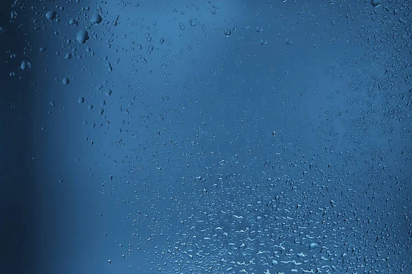 湿玻璃背景冷凝 抽象雨 将纹理滴在透明玻璃上 — 图库照片