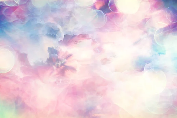 Abstrait Fond Rose Nuages Multicolores Flous Fond Printanier — Photo