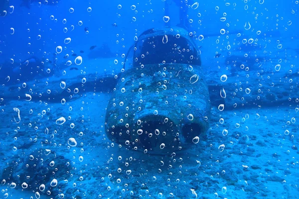 Fundo Subaquático Bolhas Recife Abstrato Fundo Mar Mergulho Natureza Oceano — Fotografia de Stock