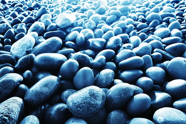 Pedras Coloridas Torno Mar Textura Molhado Pedras Arredondadas Molhado Multi — Fotografia de Stock