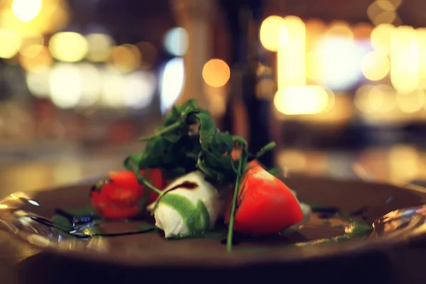 Pengaturan Meja Restoran Cutlery Atas Meja Kafe Konsep Makanan Yang — Stok Foto