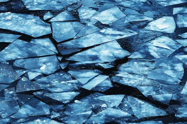Wiosna Lód Dryf Rzece Tło Tekstury Pływających Lodu Marzec Rzece — Zdjęcie stockowe