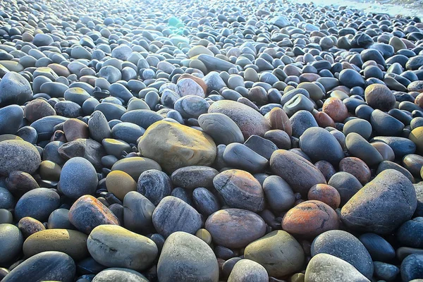 Farbige Steine Rund Das Meer Textur Nasse Runde Steine Nasse — Stockfoto