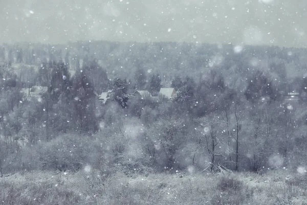 Vinter Den Ryska Byn Vinter Landskap Skog Ryssland Snötäckta Träd — Stockfoto