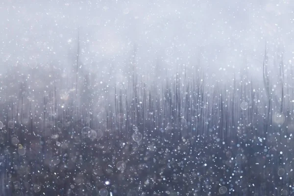 Skog Snö Suddig Bakgrund Vinter Landskap Snötäckta Skog Träd Och — Stockfoto