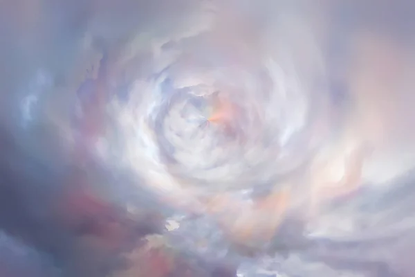 旋转的天空背景与云云 美丽的水彩云背景 春天日落 美丽的抽象背景 — 图库照片
