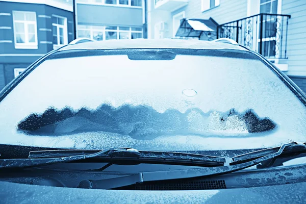 Wycieczka Samochodem Zimowym Europa Północna Skandynawia Droga Zimą Samochodem — Zdjęcie stockowe