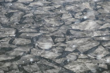 nehir üzerinde bahar buz drift/arka plan doku yüzen buz, nehir üzerinde Mart