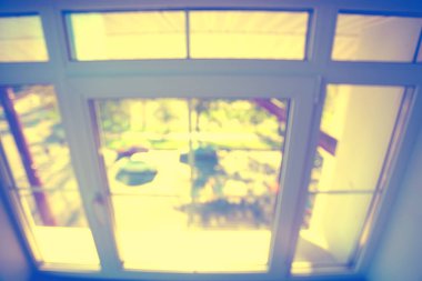 pencere görünümü bulanıklık arka plan/ev iş konsepti