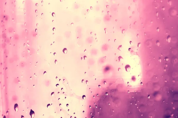 Roze Achtergrond Druppels Glas Abstracte Textuur — Stockfoto