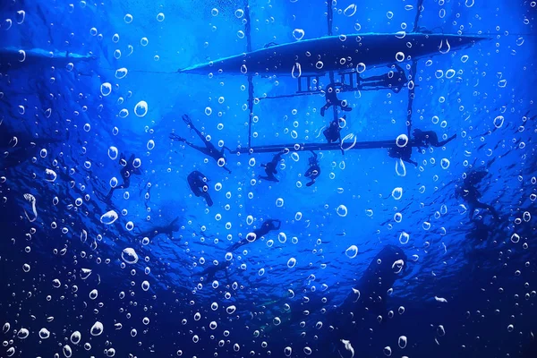 Фон Подводные Пузырьки Воздуха Риф Абстрактный Морской Фон Дайвинг Природа — стоковое фото