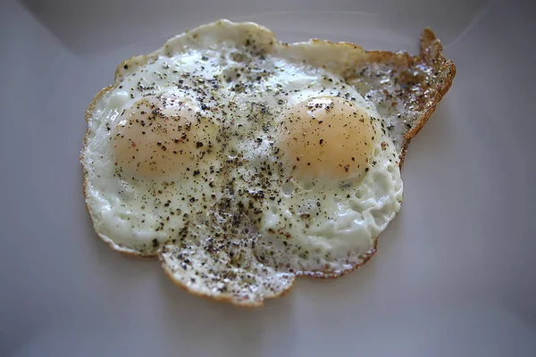 Breakfast Fried Eggs Traditional Egg Breakfast — Stock Photo, Image