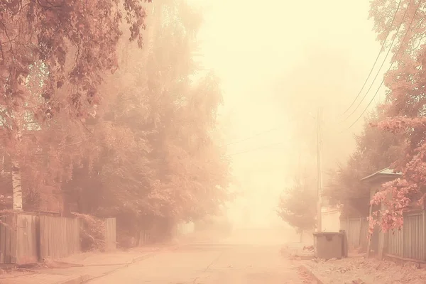 Sepia Jesień Park Krajobraz Jesień Krajobraz Stylu Vintage Sepia Pomarańczowy — Zdjęcie stockowe