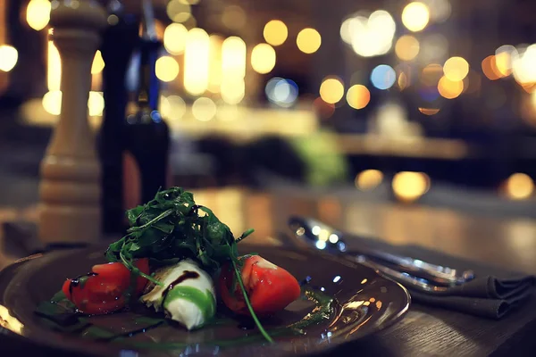 Fundo Restaurante Francês Conceito Comida Cozinha Francesa Que Serve Café — Fotografia de Stock