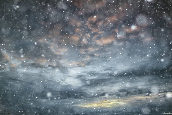 sky snow background clouds / abstract background gray winter sky, weather snowfall