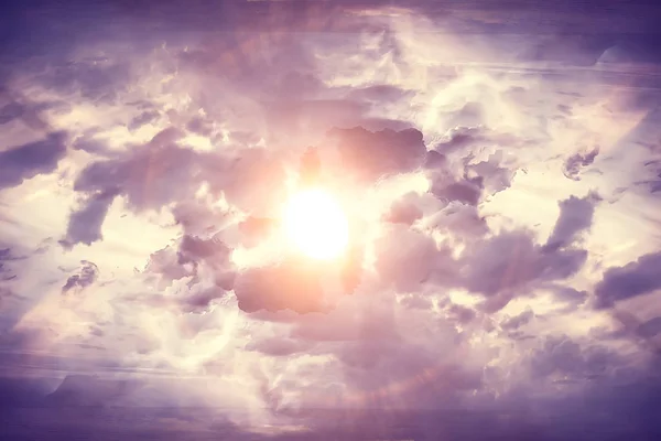 Astratto Sfondo Nuvole Sul Cielo Con Sole Tramonto Paesaggio Sfondo — Foto Stock