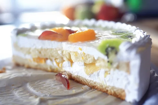 Dessert Cake Cream Cheesecake Lekker Eten Dieet Sweet — Stockfoto