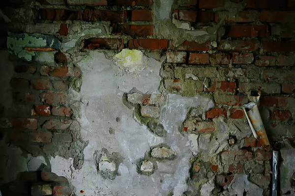 Vecchie Rovine Del Muro Mattoni Sfondo Astratto Pietre Crack Sfondo — Foto Stock
