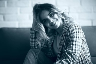 Vintage tarzı güzel model tarzı/modern güzel model