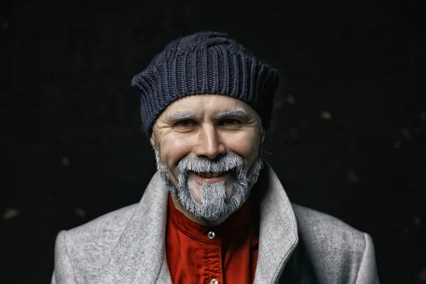 Papai Noel Hipster Retrato Papai Noel Moderno Moda Jovem Com — Fotografia de Stock