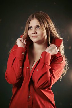 güzel sarışın xxl diyet / kilolu, kavram yağ güzel genç model