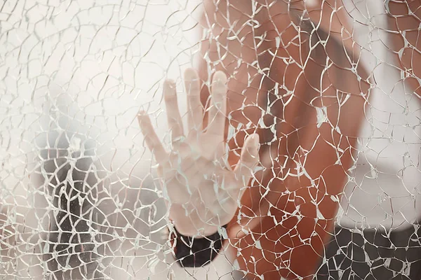 Breakglass Girl Concept Aide Psychologique Consultation Féminine Stress Tristesse Solitude — Photo