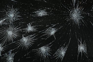 kırık siyah cam / kırık cam soyut doku arka plan