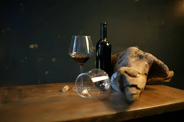 Koncepcja Alkohol Szkło Piękne Szkło Wino Degustacja Wino Wieku — Zdjęcie stockowe