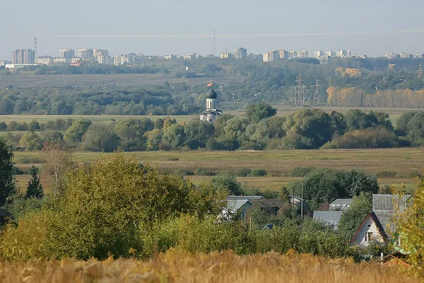 Kerk Zomer Landschap Orthodoxe Zomer Landschap Geloof Religie Architectuur Van — Stockfoto