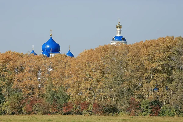 Kerk Zomer Landschap Orthodoxe Zomer Landschap Geloof Religie Architectuur Van — Stockfoto