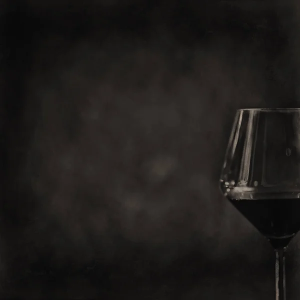 Copo Vinho Tinto Fundo Vintage Vinho Velho Barril Degustação Álcool — Fotografia de Stock